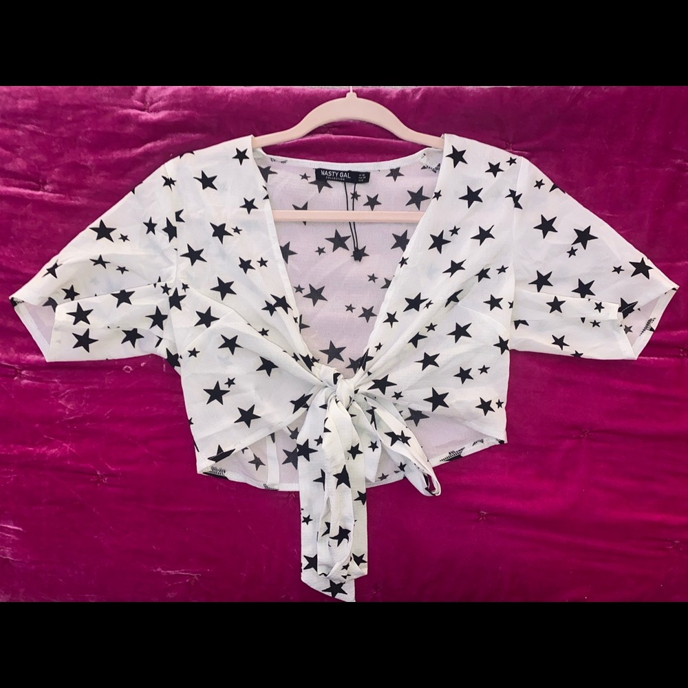 NASTY GAL STAR TIE TOP
